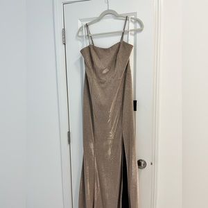 Lulus Metallic Gold Dress
